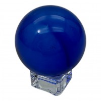 Шар хрустальный на подставке синий (d-4.9 см)