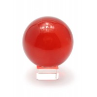 Шар хрустальный на подставке красный (8 см)