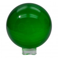 Шар хрустальный на подставке зеленый (d-10,5 см)