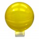 Шар хрустальный на подставке желтый (d-10,5 см)