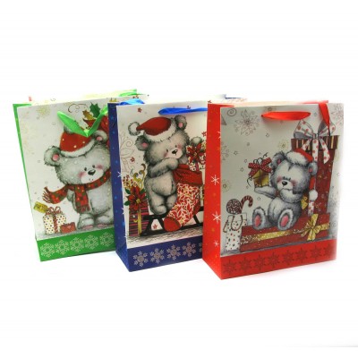 Пакет подарочный Мишкикартон (32х26 см)