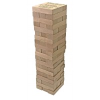 Игра настольная Дженга с фантами, надписи на русском языке (60 брусков)(28,5х7х7 см) массив дерева