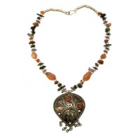 Ожерелье с каменьями агата и кулоном Капля (57 см) Ожерелье с каменьями агата и кулоном Капля (57 см)