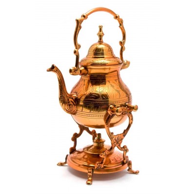 Чайник бронзовый с горелкой на подставке 'Медь' (30,5х19х16 см)