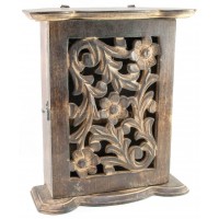 Ключница  резная манговое дерево (22,5х18х7,5 см)