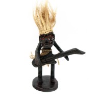 Папуас Гитарист дерево (12х12.5х8 см)