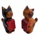 Кошки пара с сердечком дерево (13,5х8х3 см)