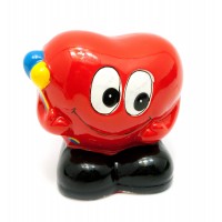 Копилка керамическая Сердечко с воздушными шариками (9,5х10х7 см)