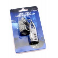 Замок кодовый с тросиком (5,5х2,5х1 см)