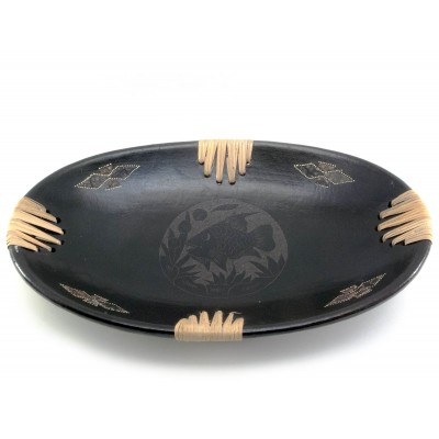 Блюдо 'Рыба' терракотовое овальное (34х21,5х5 см)