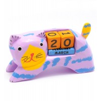 Вечный календарь Кот дерево (13х6,5х4 см)