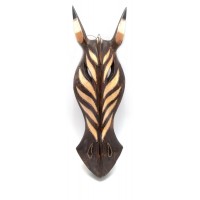 Маска Зебра расписная деревянная (51х16х5 см)