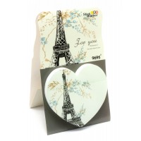 Стикеры Сердечко светло-голубые (13х8х2 см)A