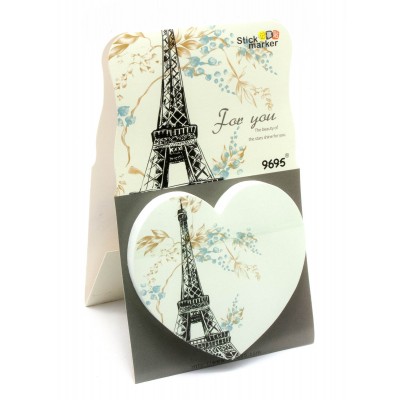 Стикеры 'Сердечко' светло-голубые (13х8х2 см)A