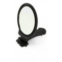 Зеркальце раскладное косметическое черное (9,5х8х1,5 см)