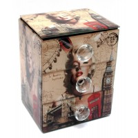 Шкатулка для украшений Мерлин Монрос зеркальцем стеклянная (15х12х9,5 см)