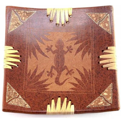 Блюдо терракотовое Саламандра (20х20х4 см)