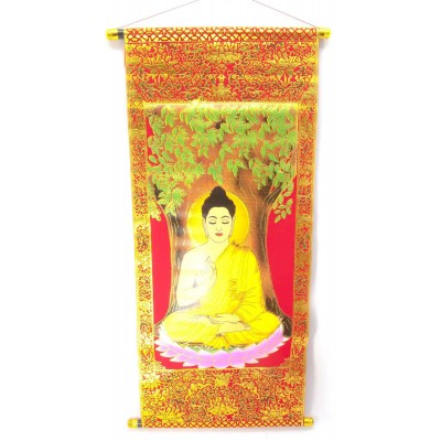 Панно красное Будда (80х30CM)