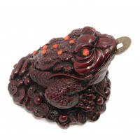 Жаба  каменная крошка коричневая (13х12,5х9,5 см)