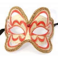 Маска венецианская красная (15,5х13,5х10 см)