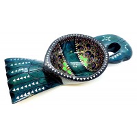 Братина Птица из цельного дерева  инкрустированная перламутром (34х16,5х6 см)E