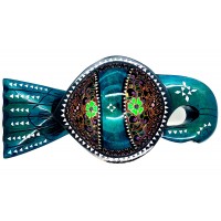 Братина Птица из цельного дерева  инкрустированная перламутром (34х16,5х6 см)F