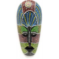 Маска расписная деревянная (24,5х10х2,5 см)