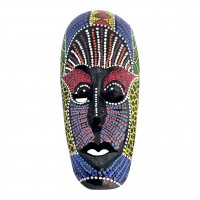 Маска расписная деревянная (24,5х10х2,5 см)A