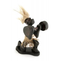 Папуас Штангист дерево (14,5х11х9,5 см)