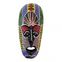Маска расписная деревянная (20х10х2,5 см)