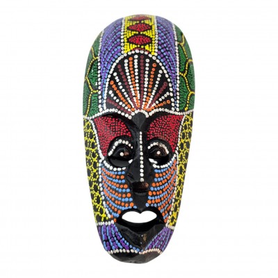 Маска расписная деревянная (20х10х2,5 см)