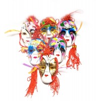 Маска керамическая с кисточкой (9 см)