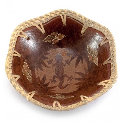 Блюдо терракотовое 'Саламандра' (d-16 см h-6 см)