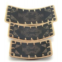 Блюда терракотовые набор 3 шт (32х16х3 см 26х13,5х3 см 22х12х3 см)