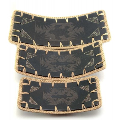 Блюда терракотовые набор 3 шт (32х16х3 см 26х13,5х3 см 22х12х3 см)