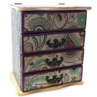 Шкатулка-комод Тадж Махал (22х15х26) с откр. верхн крышкой ольха, липа