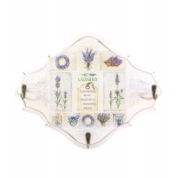 Ключница вешалка Лаванда, таблички массив дерева (32х25 см.)