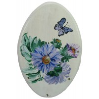 Ключница вешалка Белая, массив дерева (32х24 см.)