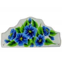 Ключница вешалка Корона белая, массив дерева (34х19 см.) Ключница вешалка Корона белая, массив дерева (34х19 см.)