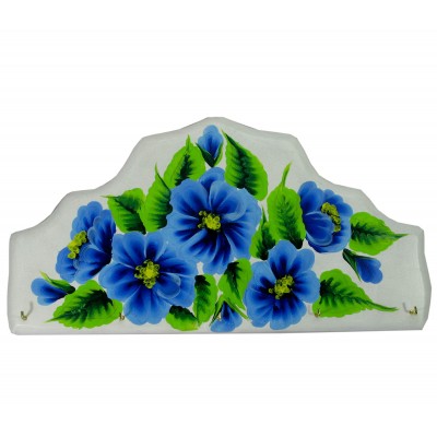 Ключница вешалка Корона белая, массив дерева (34х19 см.) Ключница вешалка Корона белая, массив дерева (34х19 см.)