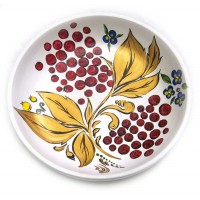 Тарелка белая, расписано вручную (d - 20см.,h - 3см)