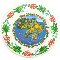 Тарелка Карта Украины расписано вручную (24 см)