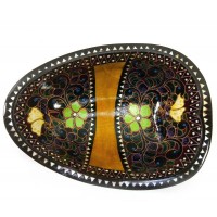 Братина из цельного дерева  инкрустированная перламутром (25х17,7х6 см)