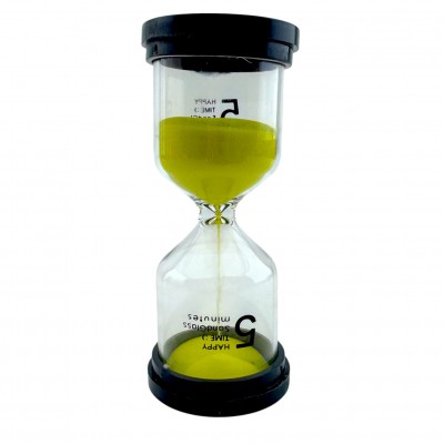 Часы песочные (5 минут) Желтый песок (10,5х4,5х4,5 см)