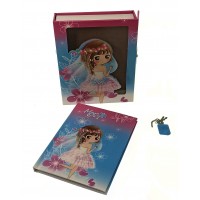 Блокнот с замком для девочек голубой (2 ключа)(16,5х13х3,5 см)