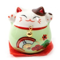 Кошка Манэки-нэко зеленая (5х5х5 см)