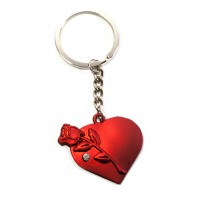 Брелок Сердце с розой