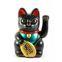 Кошка Манэки-нэко машущая лапой (батарейки в комплект не входят)(12,5х8,5х6,5 см)