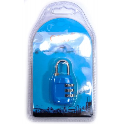 Замок кодовый синий (6х3,5х1,5 см)