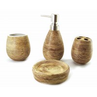 Набор для ванной керамический коричневый (23х27,5х9 см) Набор для ванной керамический коричневый (23х27,5х9 см)
